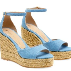 Stuart Weitzman espadrille wedged sandals